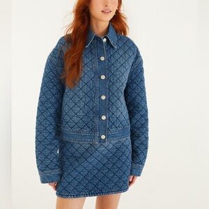 FARM Rio Denim Quilted Jacket